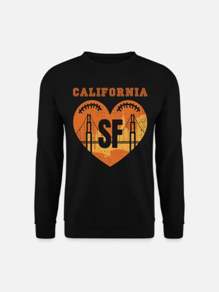San Francisco Vintage Kalifornien Andenken Golden - Unisex Pullover - Schwarz
