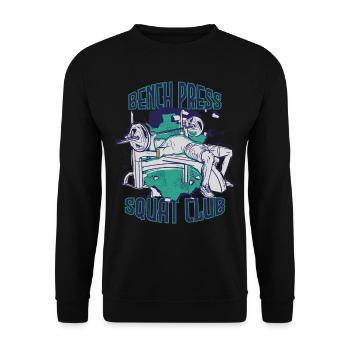 Bench Press Training Strength Training Gym M - Unisex Sweatshirt - black - Front - Alina (178cm) & Michal (187cm)