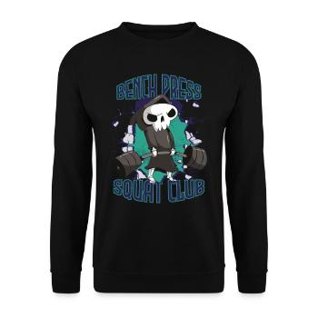 Bench Press Squad Club Till Death Workout Krafttra - Sweat-shirt Unisexe - noir - Devant - Alina (178cm) & Michal (187cm)