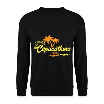 Beach Copacabana Rio Palms Summer Sun Waves U - Unisex Sweatshirt - black - Front - Alina (178cm) & Michal (187cm)