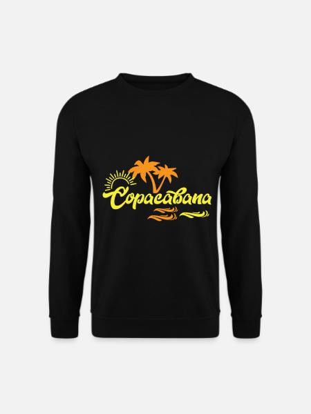 Plage Copacabana Rio Palms Soleil d’été Ondes U - Sweat-shirt Unisexe - noir