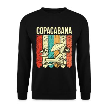 Copacabana Holiday Rio Palms Summer Beach Sun B - Unisex Sweatshirt - black - Front - Alina (178cm) & Michal (187cm)
