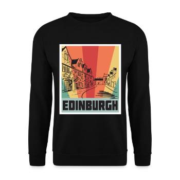 Scotland-Souvenir-Edinburgh-Scottish tourist - Unisex Sweatshirt - black - Front - Alina (178cm) & Michal (187cm)