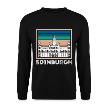 Ecosse Souvenir Ecosse Edimbourg Touristes - Sweat-shirt Unisexe - noir - Devant - Alina (178cm) & Michal (187cm)