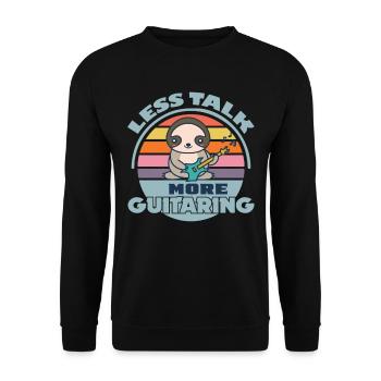 Gitarrist Rockgitarre Gitarrist Musiker Gitarrist - Unisex Pullover - Schwarz - Vorne - Alina (178cm) & Michal (187cm)