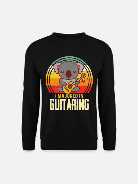 Guitar playing Nice guitarist Rock guitar musician - Unisex Sweatshirt - black