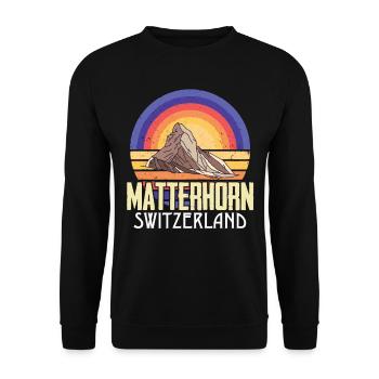 Alpes Suisse Cervin souvenir ski montagne - Sweat-shirt Unisexe - noir - Devant - Alina (178cm) & Michal (187cm)