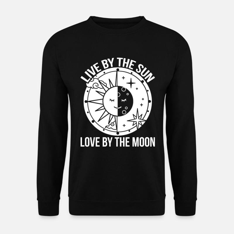 Mond Sonne Tag Mondphase Mond Mondphasen - Unisex Pullover - Schwarz