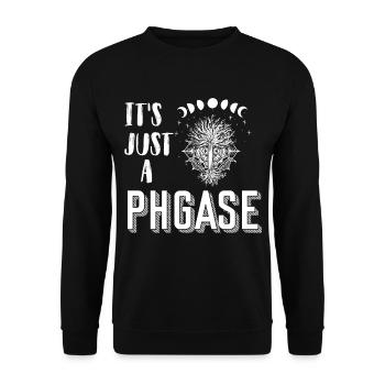 Mondphase Lunar Phase Sonnenschein Monde Baum des - Unisex Pullover - Schwarz - Vorne - Alina (178cm) & Michal (187cm)
