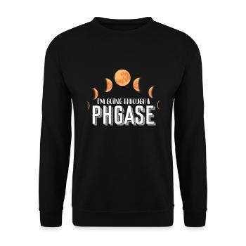 Mondphase Lunar A Phase Sonnenschein Liebesmonde - Unisex Pullover - Schwarz - Vorne - Alina (178cm) & Michal (187cm)