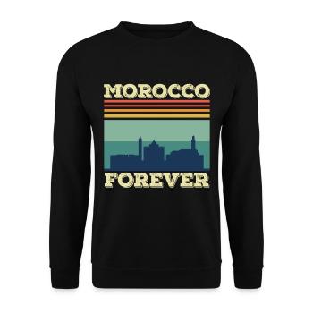 Maroc pour toujours Afrique Gibraltar Souv marocain - Sweat-shirt Unisexe - noir - Devant - Alina (178cm) & Michal (187cm)