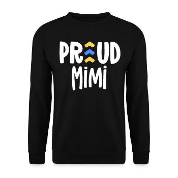 Proud Mimi Down Syndrome Grandma Family T21 - Unisex Sweatshirt - black - Front - Alina (178cm) & Michal (187cm)
