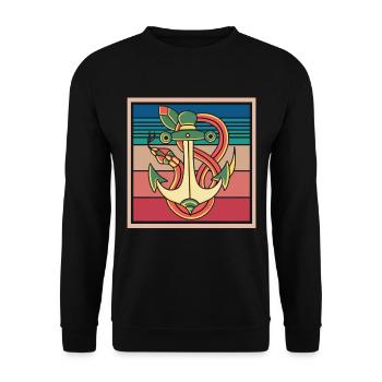 Ancre de serpent Serpents venimeux Serpents - Sweat-shirt Unisexe - noir - Devant - Alina (178cm) & Michal (187cm)