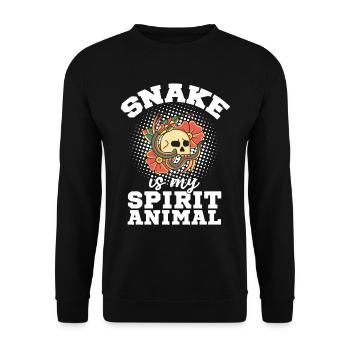 Spirit Animal Snake Snakes Venomous Snakes - Unisex Sweatshirt - black - Front - Alina (178cm) & Michal (187cm)