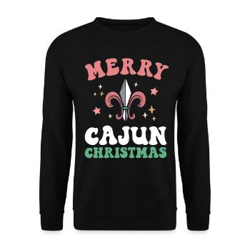 Frohe Cajun Weihnachten Süd-Louisiana Weihnachten Neu - Unisex Pullover - Schwarz - Vorne - Alina (178cm) & Michal (187cm)