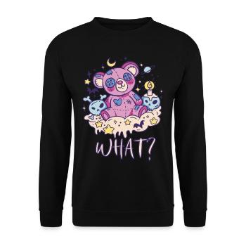 Funny teddy skull nightmare, huh? Murderous - Unisex Sweatshirt - black - Front - Alina (178cm) & Michal (187cm)