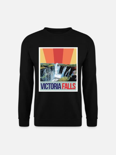 Wasserfall-Souvenir Afrika Victoria Falls Simbabwe - Unisex Pullover - Schwarz