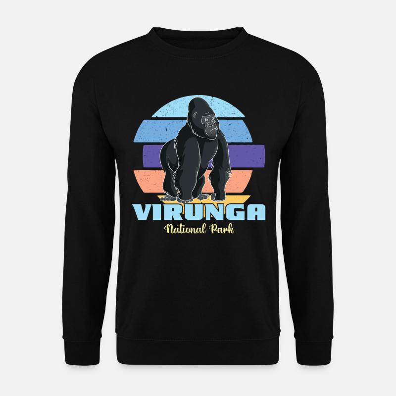 Virunga National Park-Gorilla-Africa-Congo-Souvenir - Unisex Sweatshirt - black