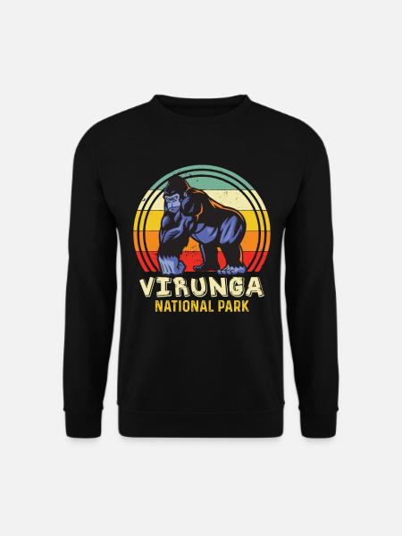 Parc National des Virunga Congo Safari Gorille Afrique S - Sweat-shirt Unisexe - noir