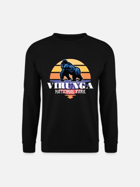 Virunga Park in Afrika Safari Gorilla Souvenir Kon - Unisex Pullover - Schwarz