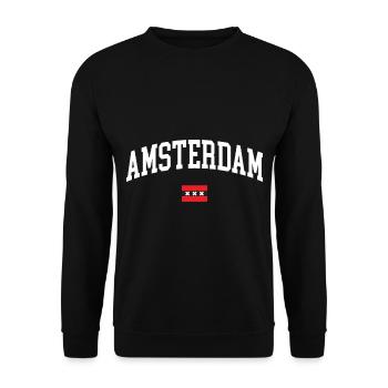 Amsterdam Souvenir holländische niederländische To - Unisex Pullover - Schwarz - Vorne - Alina (178cm) & Michal (187cm)