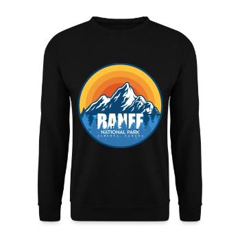 Banff National Park Alberta Canada Souvenir - Unisex Sweatshirt - black - Front - Alina (178cm) & Michal (187cm)