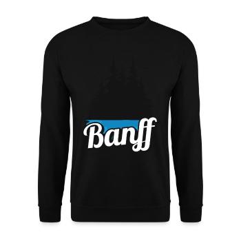 Banff Camping National Park Alberta Canada Souveni - Unisex Sweatshirt - black - Front - Alina (178cm) & Michal (187cm)