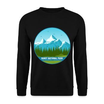 Banff Canada National Park Alberta Souvenir Hiking - Unisex Sweatshirt - black - Front - Alina (178cm) & Michal (187cm)