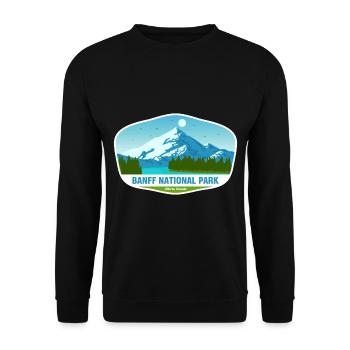 Banff Canada National Park Alberta Souvenir Hiking - Unisex Sweatshirt - black - Front - Alina (178cm) & Michal (187cm)