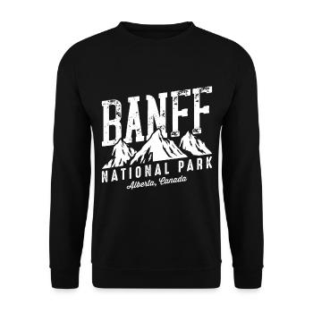 Randonnées Canada Parc national Banff Souvenir Alb - Sweat-shirt Unisexe - noir - Devant - Alina (178cm) & Michal (187cm)