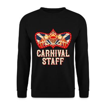 Karneval Personal Zirkus Geburtstag Outfit Feier - Unisex Pullover - Schwarz - Vorne - Alina (178cm) & Michal (187cm)