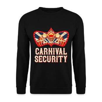 Carnival Security Birthday Circus Outfit Karneva - Unisex Sweatshirt - black - Front - Alina (178cm) & Michal (187cm)