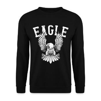 Adler Falknerei Raubvögel Falke - Unisex Pullover - Schwarz - Vorne - Alina (178cm) & Michal (187cm)