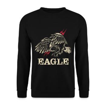 Eagle Love Birds Fauconnerie Oiseaux de proie Faucon Faucon Faucon - Sweat-shirt Unisexe - noir - Devant - Alina (178cm) & Michal (187cm)