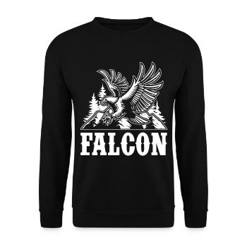 Falconry Hawks Hawks Birds of Prey - Unisex Sweatshirt - black - Front - Alina (178cm) & Michal (187cm)