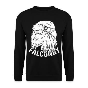 Fauconnerie Eagles Faucons Autour des palombes Oiseaux de proie Ornitho - Sweat-shirt Unisexe - noir - Devant - Alina (178cm) & Michal (187cm)