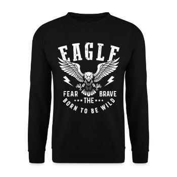 Autour des palombes Ornithologue Fauconnerie Aigle Faucon Faucon - Sweat-shirt Unisexe - noir - Devant - Alina (178cm) & Michal (187cm)