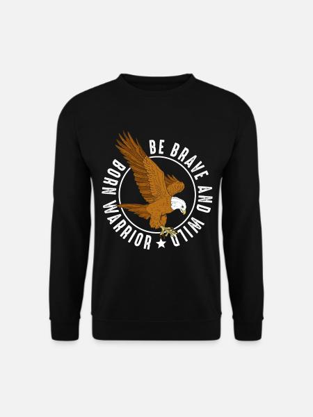 Adler Falknerei Falke Habicht Vogelfreund - Unisex Pullover - Schwarz