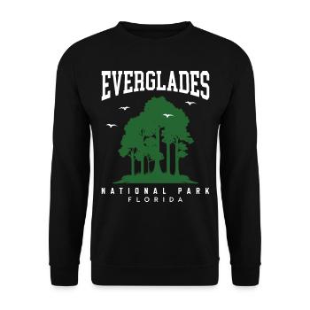 Everglades National Park Florida Souvenir Wandern - Unisex Pullover - Schwarz - Vorne - Alina (178cm) & Michal (187cm)