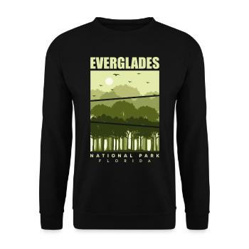 Florida Everglades National Park Souvenir Wanderkr - Unisex Pullover - Schwarz - Vorne - Alina (178cm) & Michal (187cm)