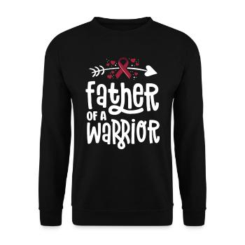 Father Of A Warrior Vascular Malformation - Unisex Sweatshirt - black - Front - Alina (178cm) & Michal (187cm)