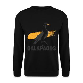 Galapagos National Park Ecuador Pelican Ocean Sea - Unisex Sweatshirt - black - Front - Alina (178cm) & Michal (187cm)