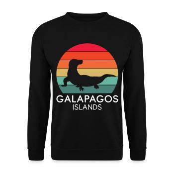 Galapagos Islands National Park Lizard Ecuador Ozea - Unisex Sweatshirt - black - Front - Alina (178cm) & Michal (187cm)