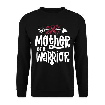 Mutter eines Kriegers Gefäßfehlbildung - Unisex Pullover - Schwarz - Vorne - Alina (178cm) & Michal (187cm)