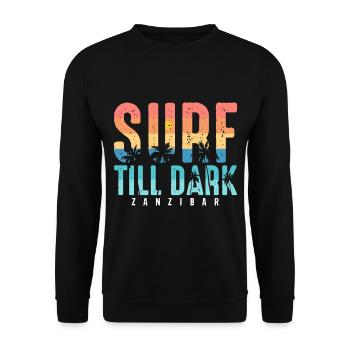Surfen Tansania Palmenstrand Souvenir Afrika - Unisex Pullover - Schwarz - Vorne - Alina (178cm) & Michal (187cm)