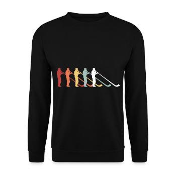 Musikinstrument Alphorn Schweizer Musikant Schweiz - Unisex Pullover - Schwarz - Vorne - Alina (178cm) & Michal (187cm)