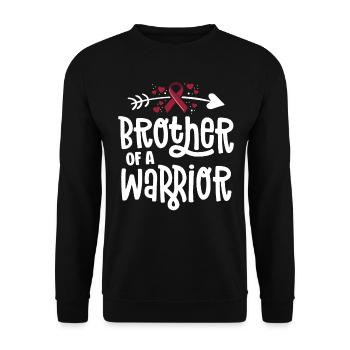 Brother Of A Warrior Vascular Malformation - Unisex Sweatshirt - black - Front - Alina (178cm) & Michal (187cm)