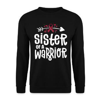 Sister Of A Warrior Vascular Malformation - Unisex Sweatshirt - black - Front - Alina (178cm) & Michal (187cm)