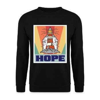 Be Light Lighthouse Anchor Sea Nautical Ocean Cape - Sweat-shirt Unisexe - noir - Devant - Alina (178cm) & Michal (187cm)