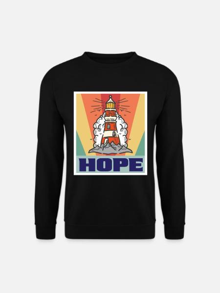 Vær let fyrtårn ankerhav søkap - Unisex sweater - sort